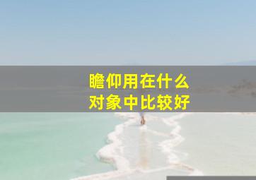 瞻仰用在什么对象中比较好