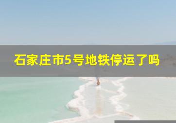 石家庄市5号地铁停运了吗