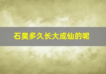 石昊多久长大成仙的呢