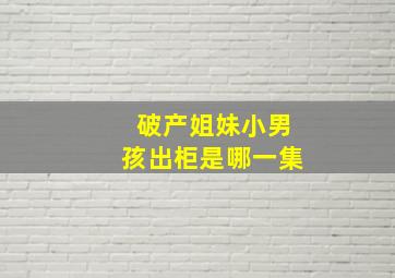 破产姐妹小男孩出柜是哪一集