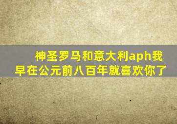 神圣罗马和意大利aph我早在公元前八百年就喜欢你了