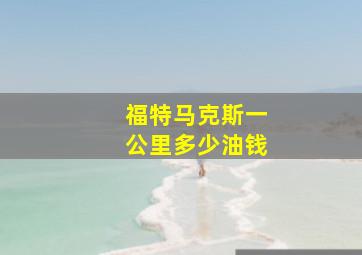 福特马克斯一公里多少油钱