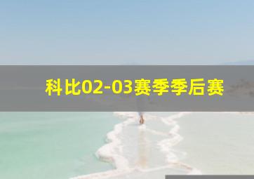 科比02-03赛季季后赛