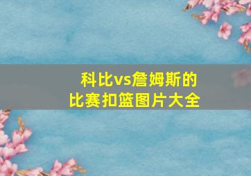 科比vs詹姆斯的比赛扣篮图片大全