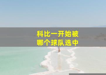 科比一开始被哪个球队选中