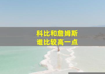 科比和詹姆斯谁比较高一点