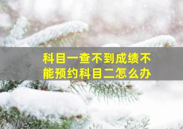 科目一查不到成绩不能预约科目二怎么办