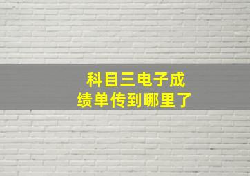 科目三电子成绩单传到哪里了