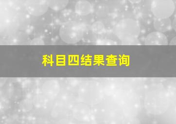 科目四结果查询