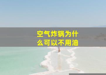 空气炸锅为什么可以不用油