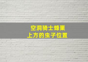 空洞骑士蜂巢上方的虫子位置