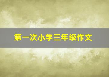 第一次小学三年级作文