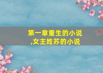 第一章重生的小说,女主姓苏的小说