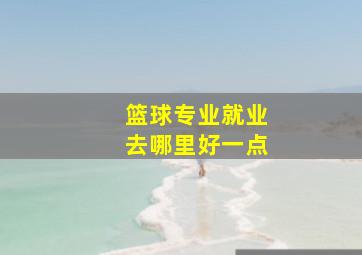 篮球专业就业去哪里好一点