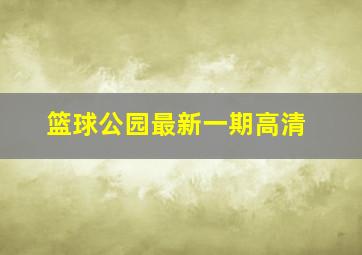 篮球公园最新一期高清