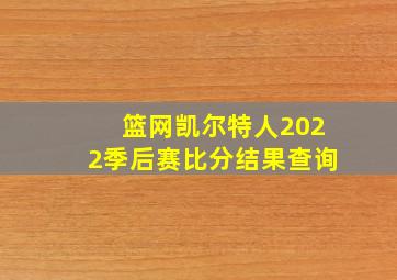 篮网凯尔特人2022季后赛比分结果查询