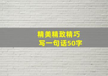 精美精致精巧写一句话50字