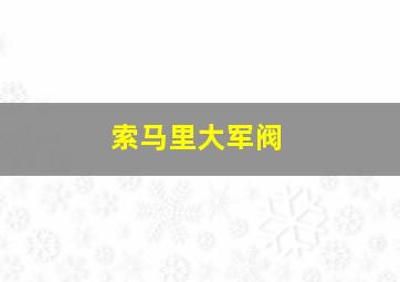 索马里大军阀