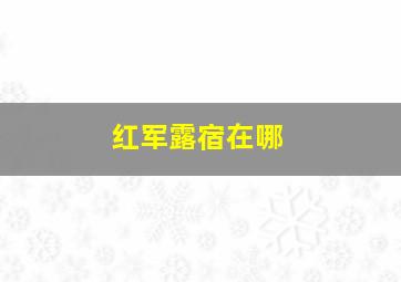 红军露宿在哪