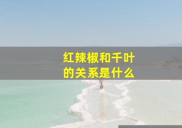 红辣椒和千叶的关系是什么