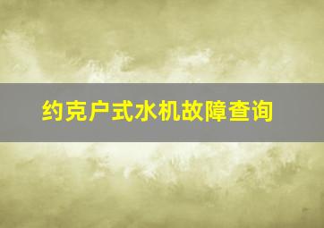 约克户式水机故障查询