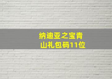 纳迪亚之宝青山礼包码11位