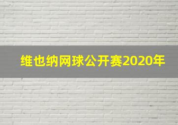 维也纳网球公开赛2020年