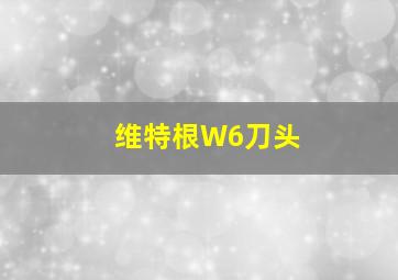 维特根W6刀头