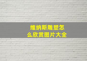 维纳斯雕塑怎么欣赏图片大全