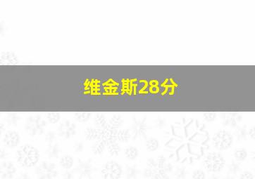 维金斯28分