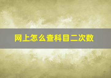 网上怎么查科目二次数