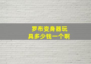 罗布变身器玩具多少钱一个啊