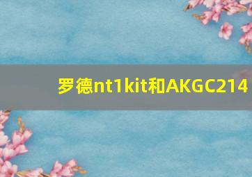 罗德nt1kit和AKGC214