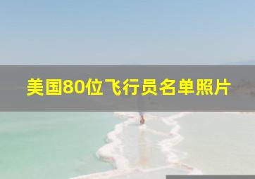 美国80位飞行员名单照片