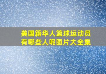 美国籍华人篮球运动员有哪些人呢图片大全集