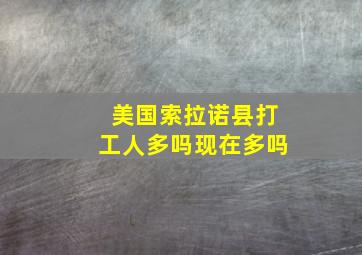 美国索拉诺县打工人多吗现在多吗