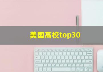 美国高校top30