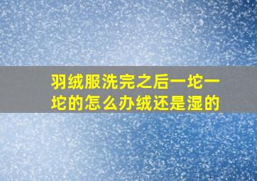 羽绒服洗完之后一坨一坨的怎么办绒还是湿的