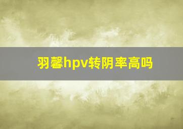 羽馨hpv转阴率高吗