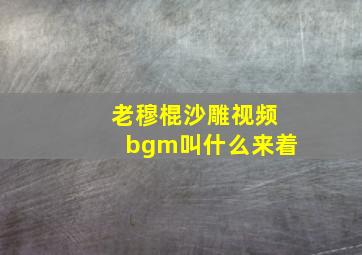 老穆棍沙雕视频bgm叫什么来着