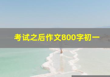 考试之后作文800字初一