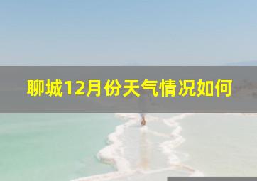 聊城12月份天气情况如何