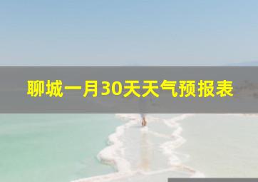 聊城一月30天天气预报表