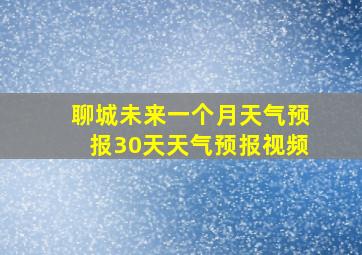 聊城未来一个月天气预报30天天气预报视频