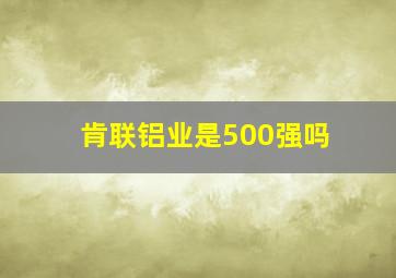 肯联铝业是500强吗