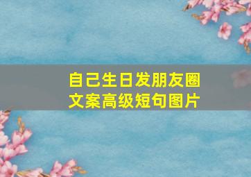 自己生日发朋友圈文案高级短句图片