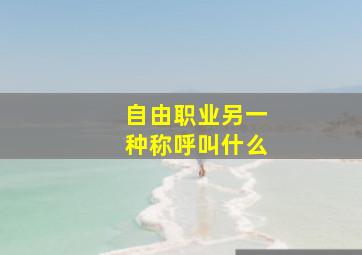 自由职业另一种称呼叫什么