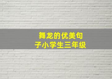 舞龙的优美句子小学生三年级