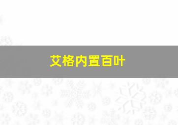 艾格内置百叶