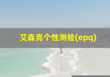 艾森克个性测验(epq)